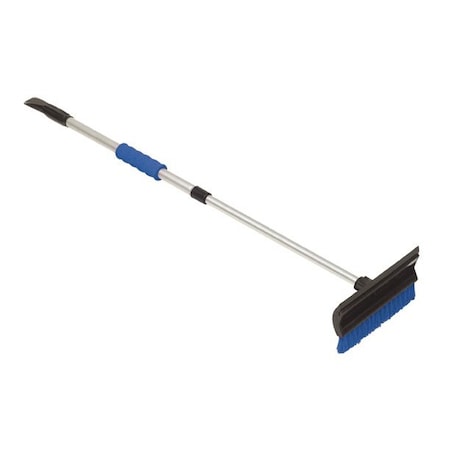 Emsco Group 48in Deluxe Telescoping Snowbroom and Ice Scraper, Car Snowbrush with Comfort Grip 1704-1